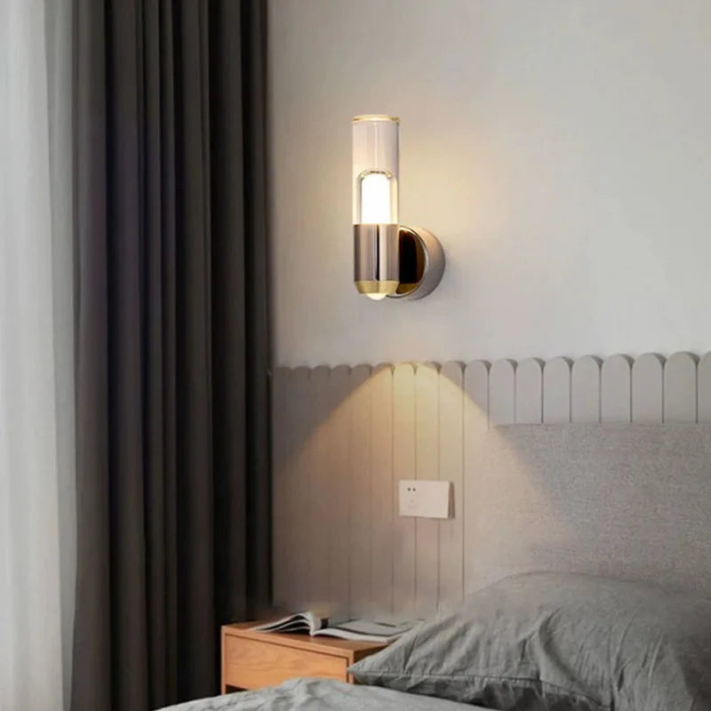Rotatable Transparent Wall Lamp for Modern Minimalist Bedroom & Living Room
