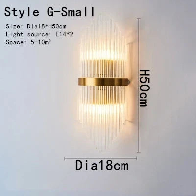Gold Crystal Bracket Light: Stylish Lighting Fixtures for Home Wall Decor