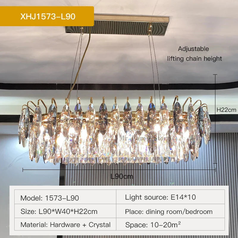 Crystal Atmosphere Chandelier: Modern Luxury for Living Room, Dining Room, Bedroom