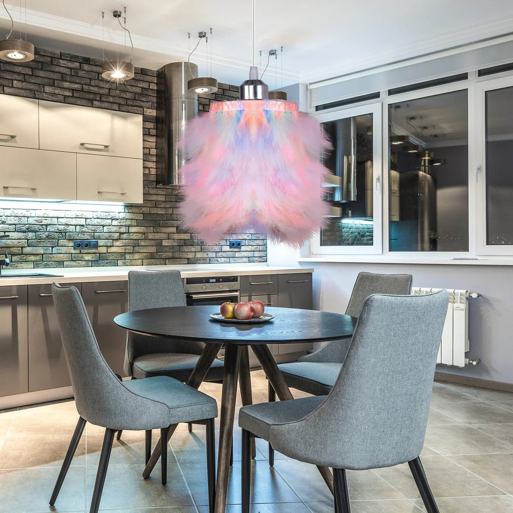 Fluffy Feather Pendant Light by - Nordic Chandelier for Living Room & Bedroom