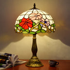 Dragonflys Tiffany Stained Glass Table Lamp Vintage Bedroom Desk Light