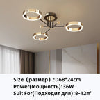 Gold Plated Luxury Chandelier with Remote Control Crystals for Elegant Living & Bedroom Decor