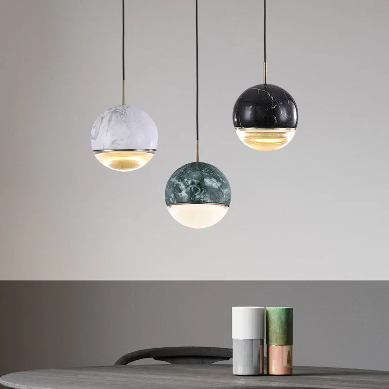 Modern Minimalist Marble Round Chandelier Pendant Lighting