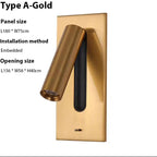 LED Wall Sconce Adjustable Reading Light for Hotel Bedroom, USB Charging