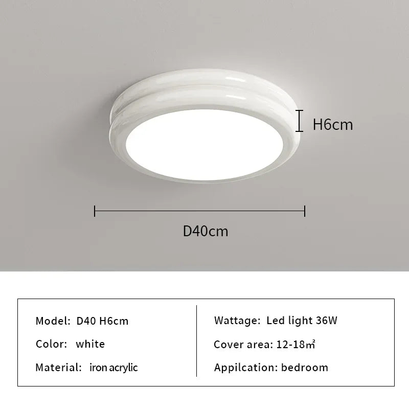 Modern Minimalist LED Round Ceiling Light for Bedroom Indoor Decor