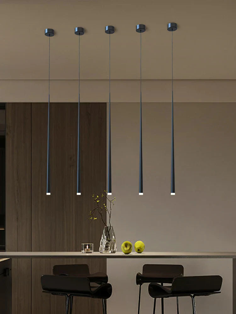 LED Conical Staircase Chandelier Pendant - Modern Duplex Loft Hanging Lights