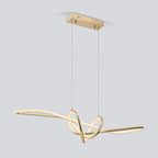 Gold LED Chandeliers: Modern Kitchen & Restaurant Lighting Fixtures