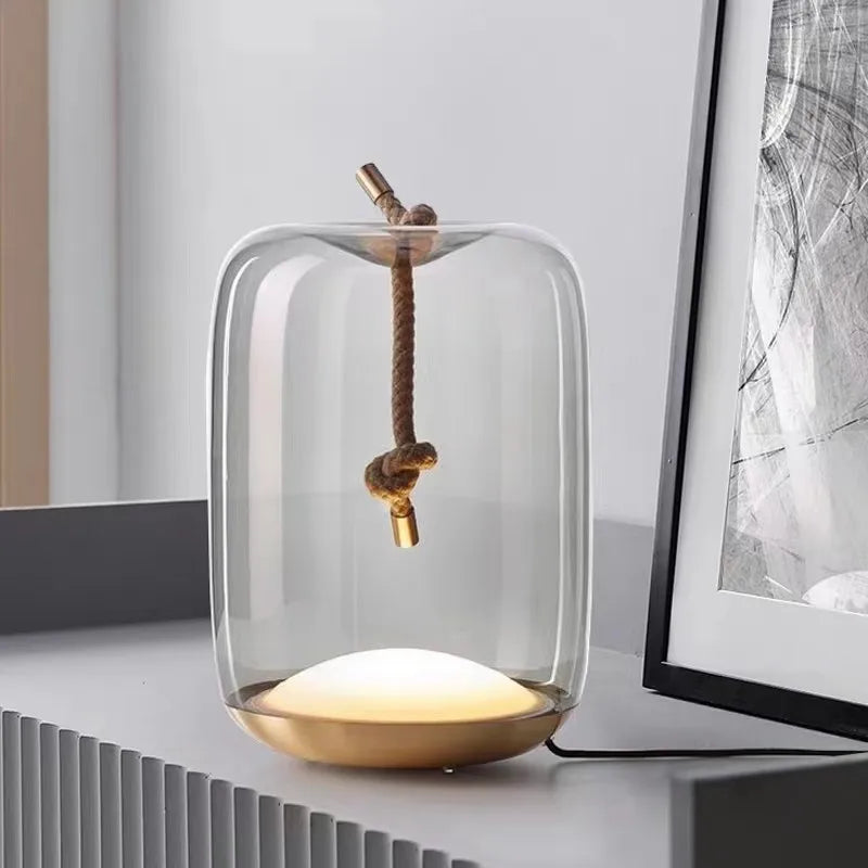 Brokis Knot Table Lamp Glass Nordic Light for Living Room Bedroom Decor.