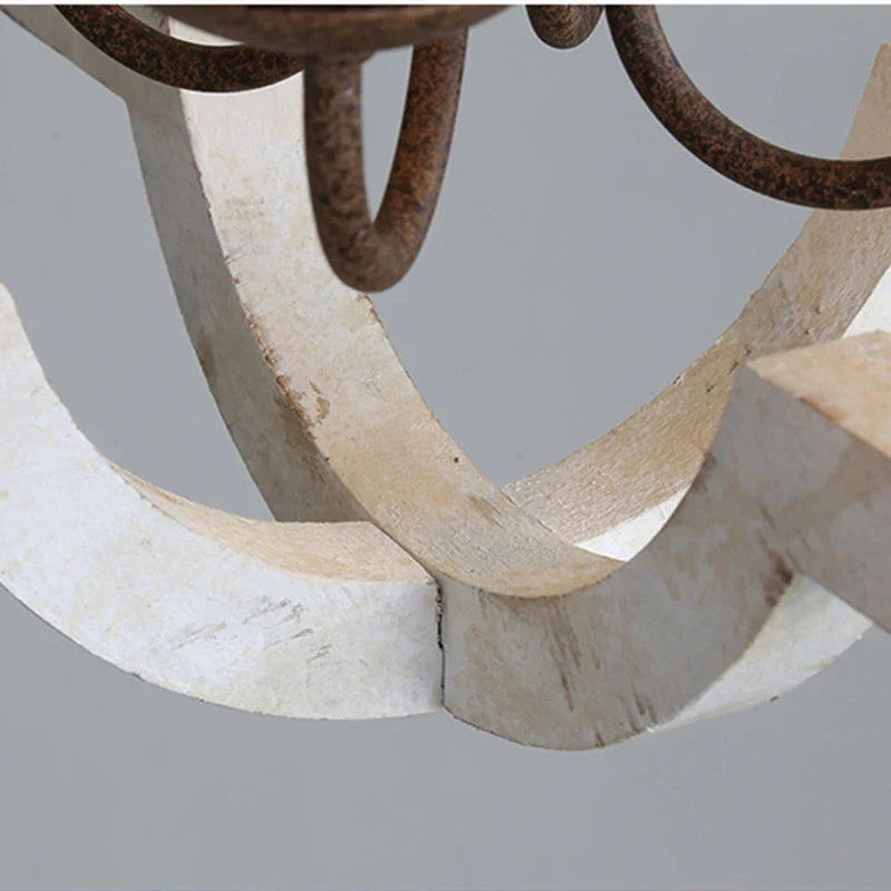 Solid Wood Chandelier: Elegant Pendant Light for Home Improvement