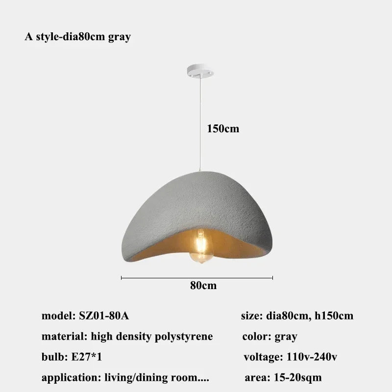 Wabi-sabi Pendant Light: Modern Living Room Bedroom Chandelier Hanging Lamp Fixtures