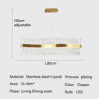 Luxury Crystal LED Pendant Lights by - Elegant Home Lighting Chandelier Fixture