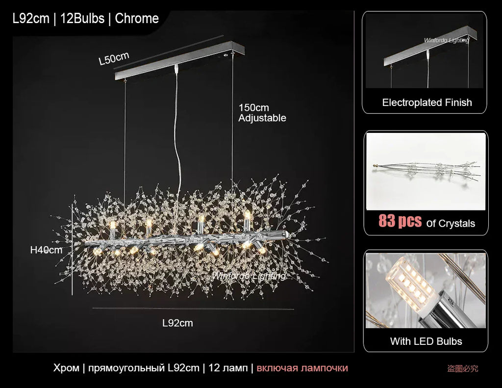 Dandelion Led Ceiling Chandelier for Home Decor Lighting Fixture