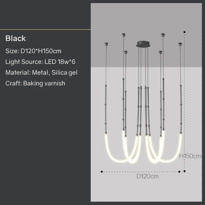 Modern Art LED Pendant Light for Bar Counter, Restaurant, and Home Decor