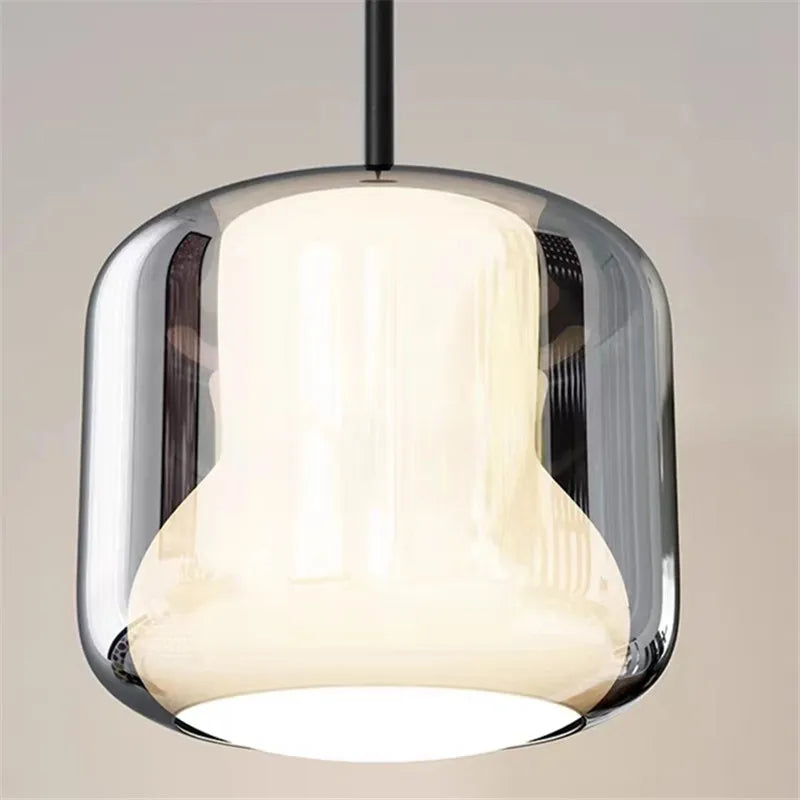 Nordic Glass Pendant Light Mini Copper LED Hanglamp for Bedroom, Living Room
