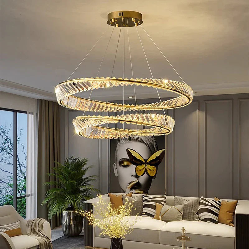 Crystal Chandelier: Luxury Pendant Lamp for Living Room and Bedroom