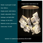 Modern Acrylic Leaf Dimmable LED Chandelier for Luxury Home Decor