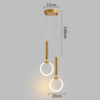 Gold Pendant Lights Energy Saving for Living Room Hanglamp