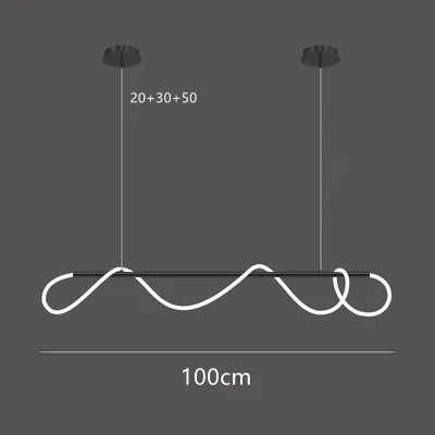 LED Long Hose Chandelier for Dining Room Kitchen Bar Pendant Lamp