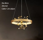 Modern Stainless Steel Ring Pendant Lighting for Home Decorución