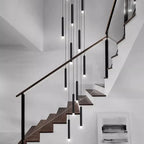 LED Staircase Chandeliers: Modern Pendant Light Lamps for Living Room Decor