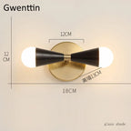 Nordic Gold Copper Wall Sconce for Modern Home Decor - Industrial Luminaire