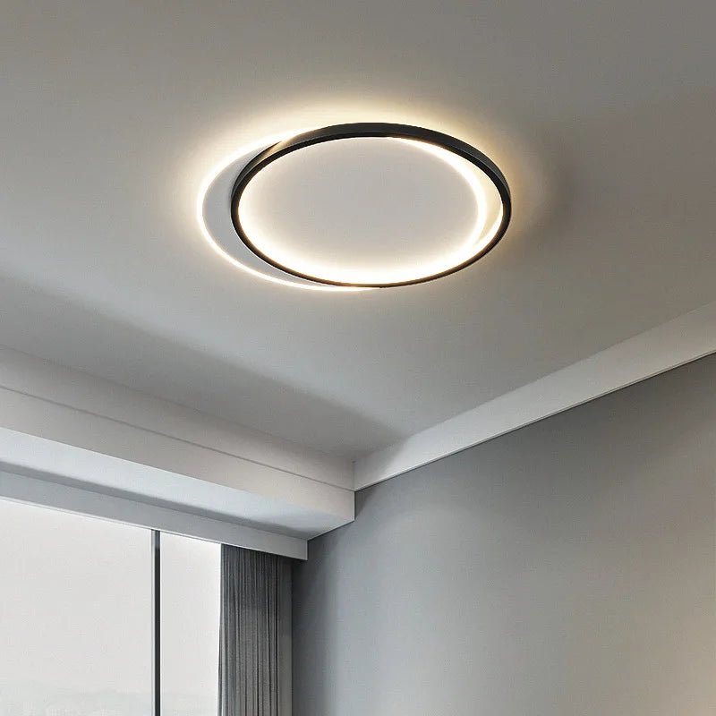 Modern Round LED Ceiling Lamp for Bedroom, Living Room, Study - Dimmable Circle Light Fixtures