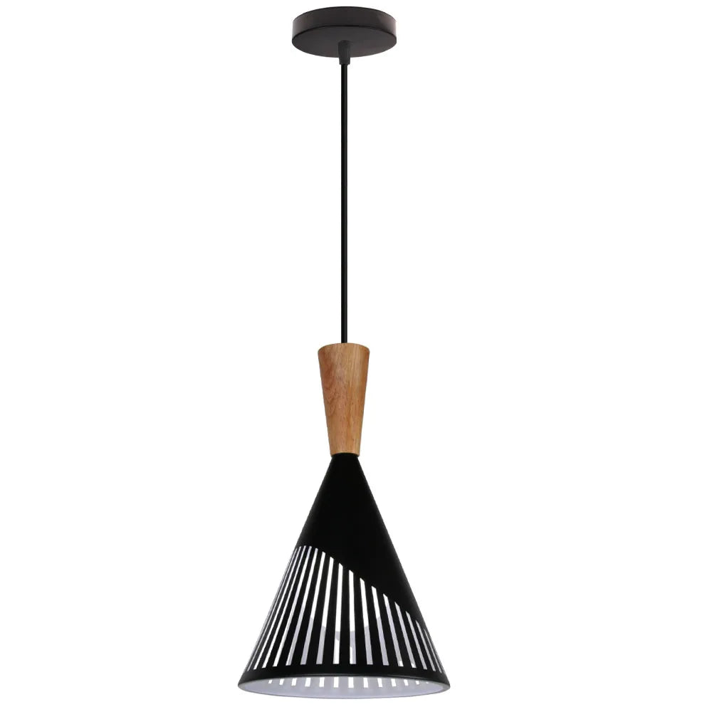 Wood Pendant Lamp: Nordic Macaron LED E27 Industrial Hanging Light for Home Decor