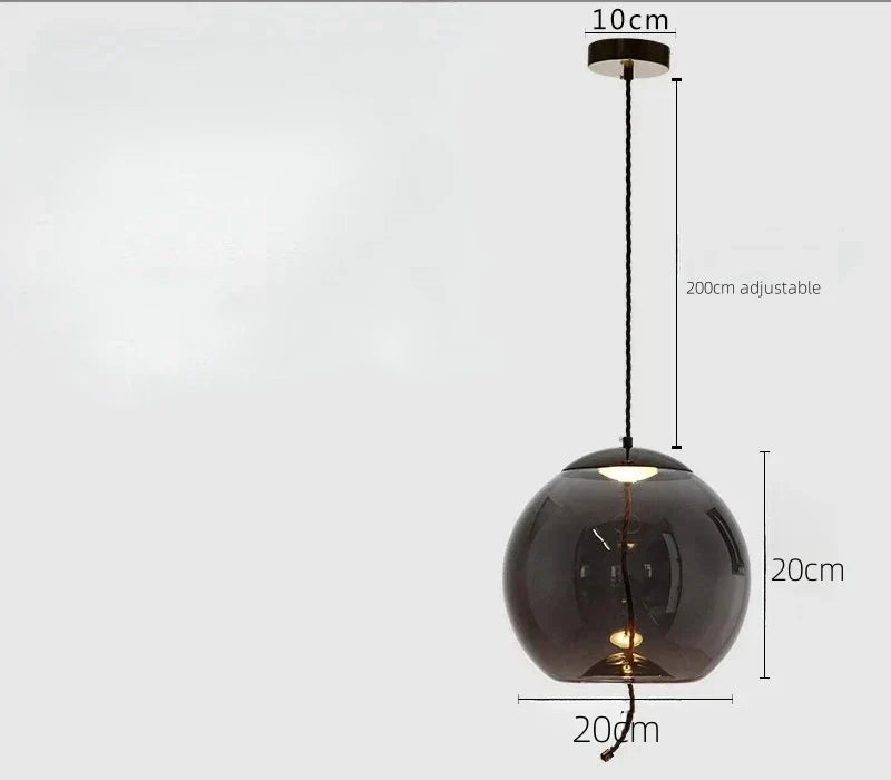 Glass LED Chandeliers for Living Room Bedroom Kitchen Pendant Lamp