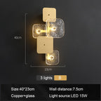 Copper Square Wall Lamp for Elegant Living Room and Bedroom Lighting