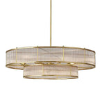 Metal Body Round LED Pendant Light with Glass Tubes for Living/Dining Room