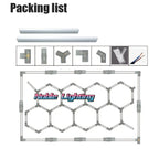 Hexagon LED Garage Wall Ceiling Lights 6500K Daylight White 4.8X2.4M Linkable