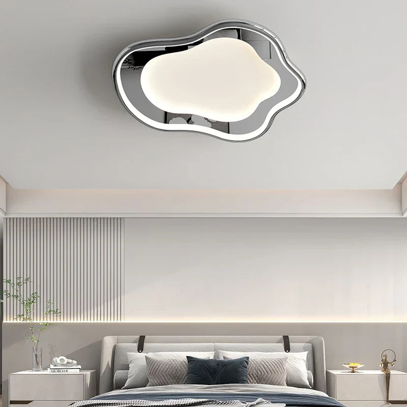 Modern White Round Ceiling Lighting with Remote Control Chandelier