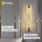 Crystal LED Wall Sconce: Luxury Gold Light Fixture for Home Decor