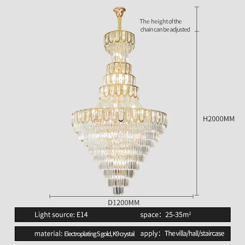 Elegant Crystal Chandelier for Luxury Living Room Decor