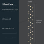 Revolving Stair LED Chandelier - Duplex Villa Hanging Lamp for High-Level Staircase