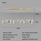 Gold Irregular LED Pendant Lights for Modern Living & Dining Room Lighting