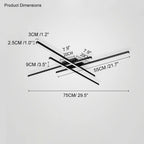 Black Chandelier LED Ceiling Lamp for Master Bedroom Living Room Energy Saving Light