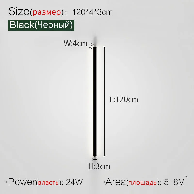 Long Strip Wall Lamp: Minimalist Luxe Ceiling Light for Living Room, Bedroom, Aisle