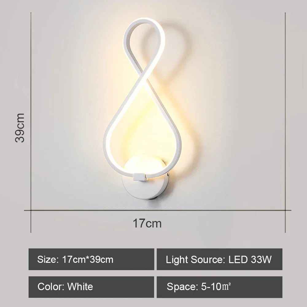 LED Wall Sconce Light Acrylic Lamp for Bedroom Corridor Chandelier Style