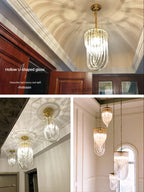 Modern Nordic Glass Tube Chandelier for Living Room Bedroom Restaurant Lighting