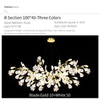 Ginkgo Biloba Chandelier: Elegant Duplex Living Room Hotel Lobby Pendant Light