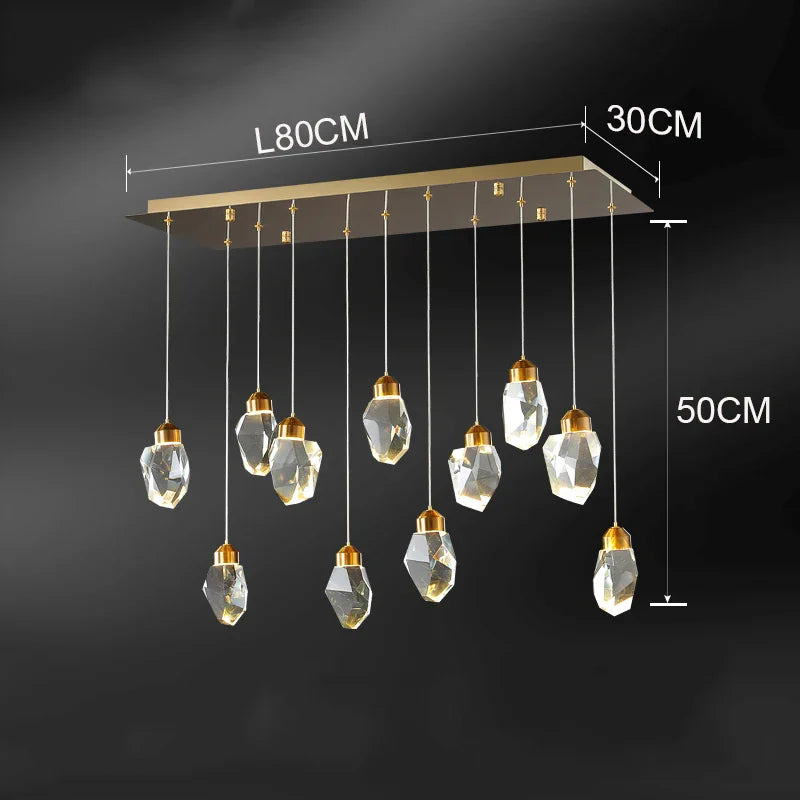 Crystal Chandelier: Luxury Pendant Light for Living and Dining Room