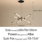 Dimmable LED Ceiling Chandelier, Modern Interior Lighting for Dining Room, Bedroom, Living Room