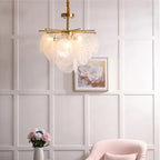 Shell Shape Glass Chandelier Ceiling Lamp - Modern Nordic Style Pendant Light