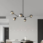 Gray Lava Glass Chandelier LED Pendant Light Modern Nordic Design