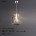 Crystal Dining Table Pendant Lamp: Elegant Led Decoration for Kitchen Island, Restaurant, Living Room