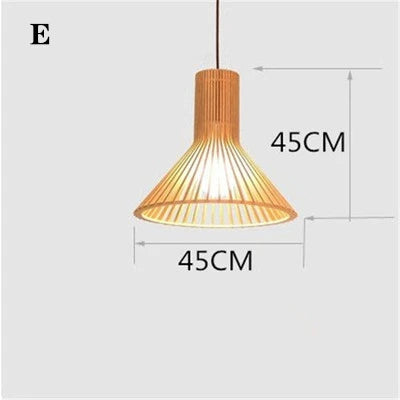 Wooden Birdcage Pendant Lamp: E27 Indoor LED Lighting for Dining Room & Bar