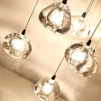 Crystal Water Droplet Chandelier: Modern LED Staircase Pendant Light - Luxury Ball Hanging Lamp
