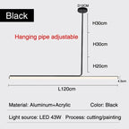 Modern Black Led Pendant Chandelier for Home Decor & Lighting