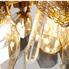 Stainless Steel Crystal Pendant Light Living Room Bedroom Stairs